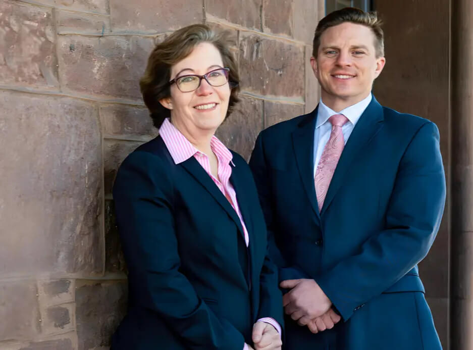 Attorneys Jonathan Bechtel and Sandra Stanfield